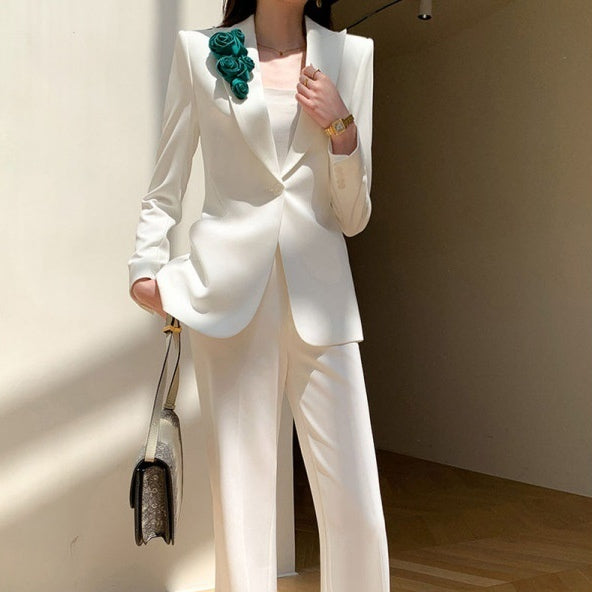 White Suit Outer Coat Suit Temperament Female