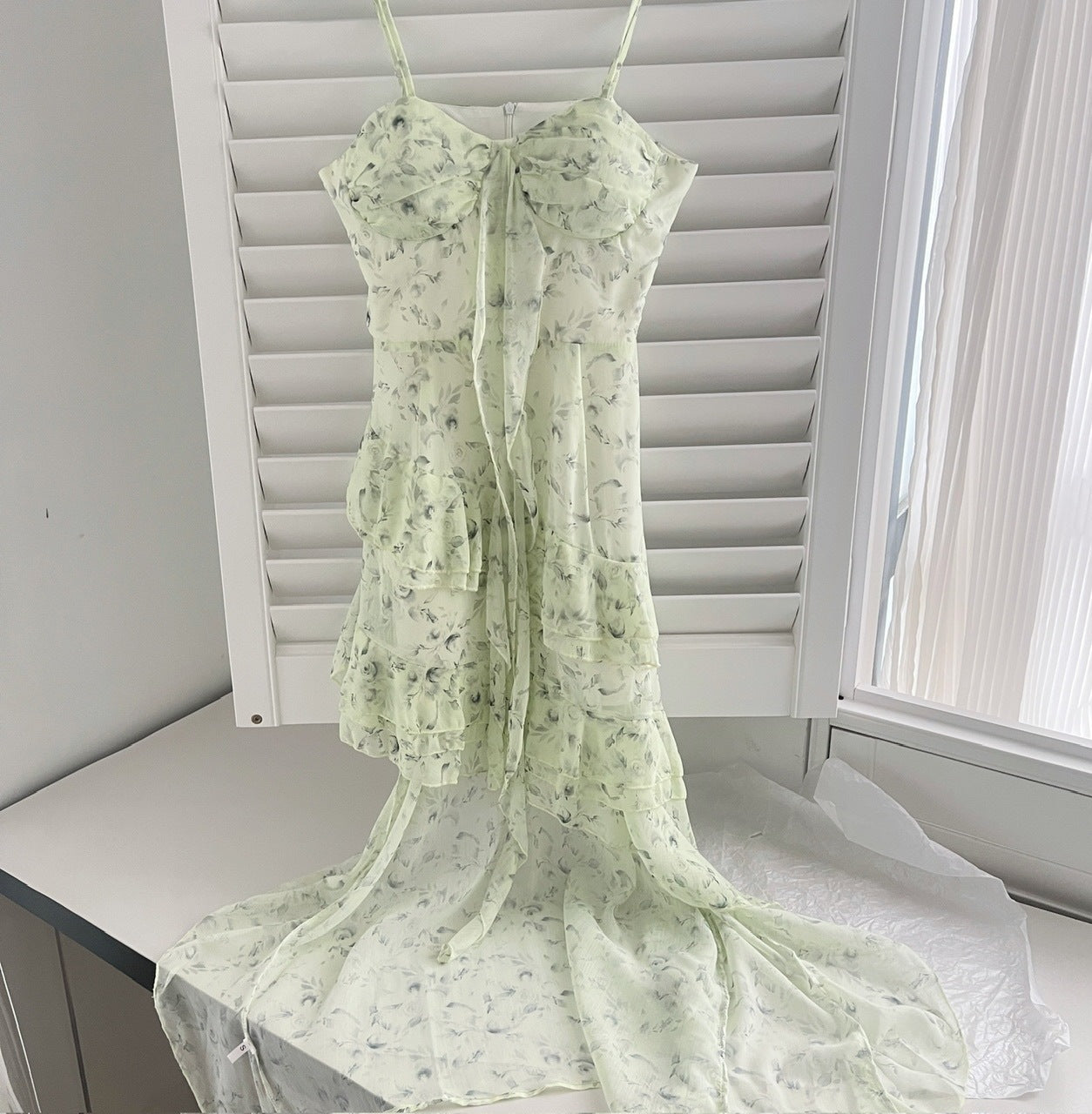 Robe florale à bretelles d'été pour femmes