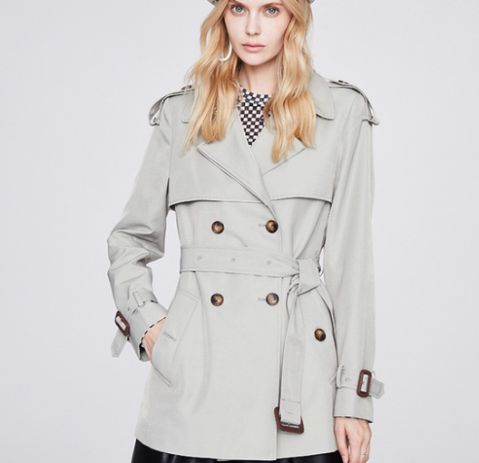 Trench Coat pour femmes automne hiver femmes pardessus Double boutonnage manteau court pour les femmes