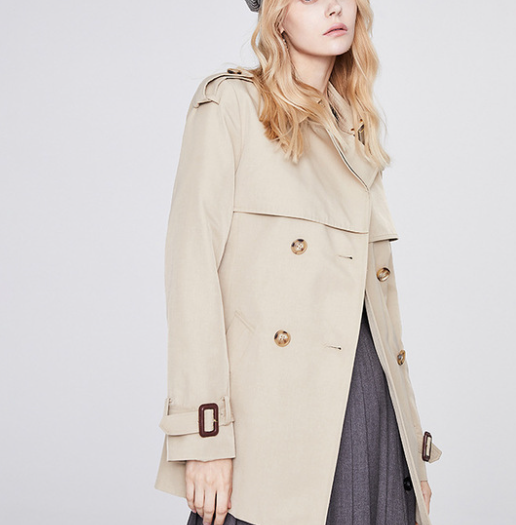 Trench Coat pour femmes automne hiver femmes pardessus Double boutonnage manteau court pour les femmes