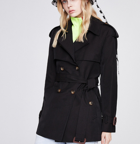 Trench Coat pour femmes automne hiver femmes pardessus Double boutonnage manteau court pour les femmes