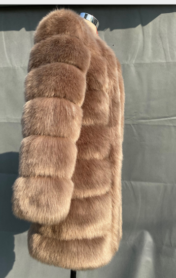 Fur New Patchwork Fur Coat Female Faux Fur Fur Coat Female Plus Size