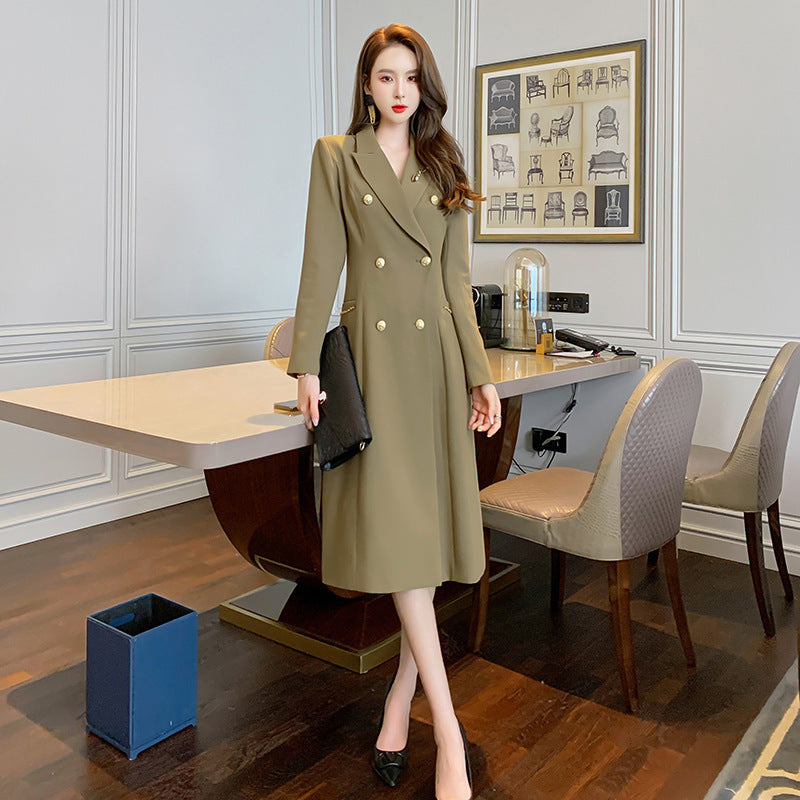 Mode Trench Coat femme Design mi-long