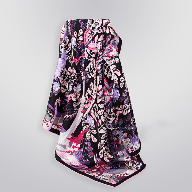 Women Fashion 16mm Thicken Twill Silk Scarf Shawl