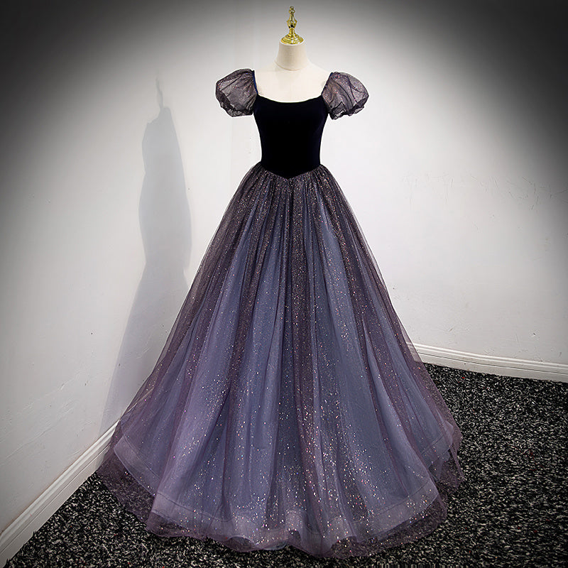 Evening Dress Female Purple French Princess Puffy Long Dress