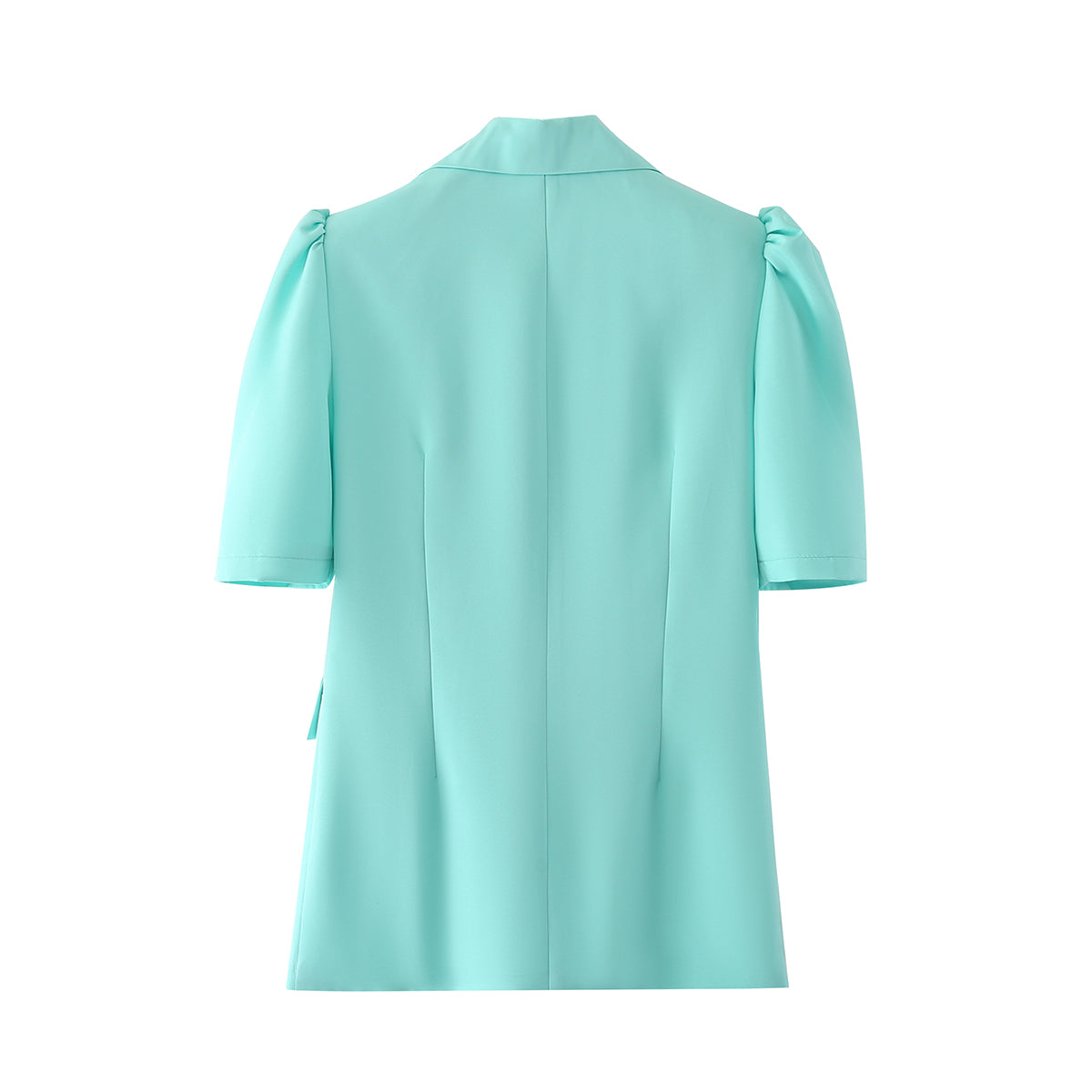 Spring Puff Sleeve Short Sleeve Blazer Single-Breasted Blazer For Women