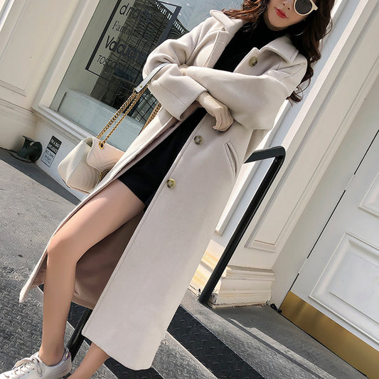 Autumn Collared Women Woolen Coat