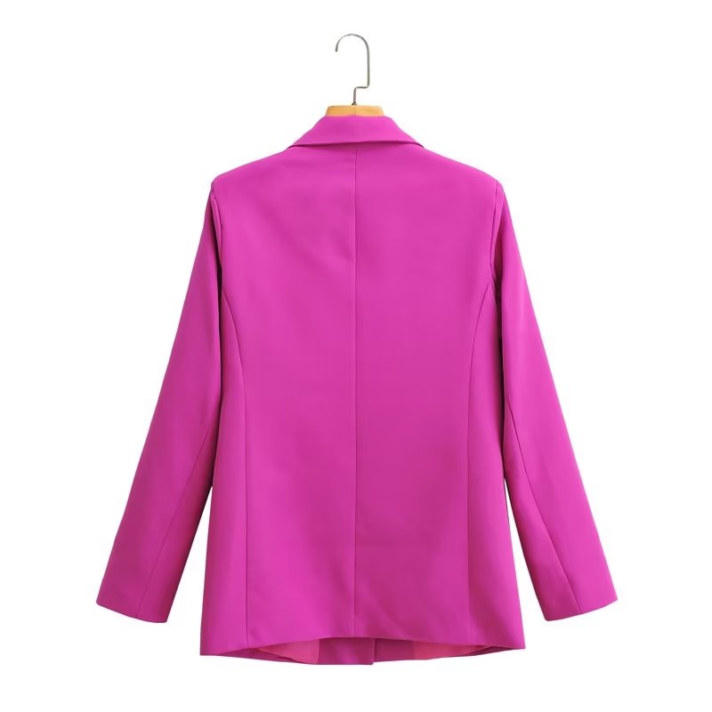 Automne Femme Vêtements Blazer Rouge Purement Rose