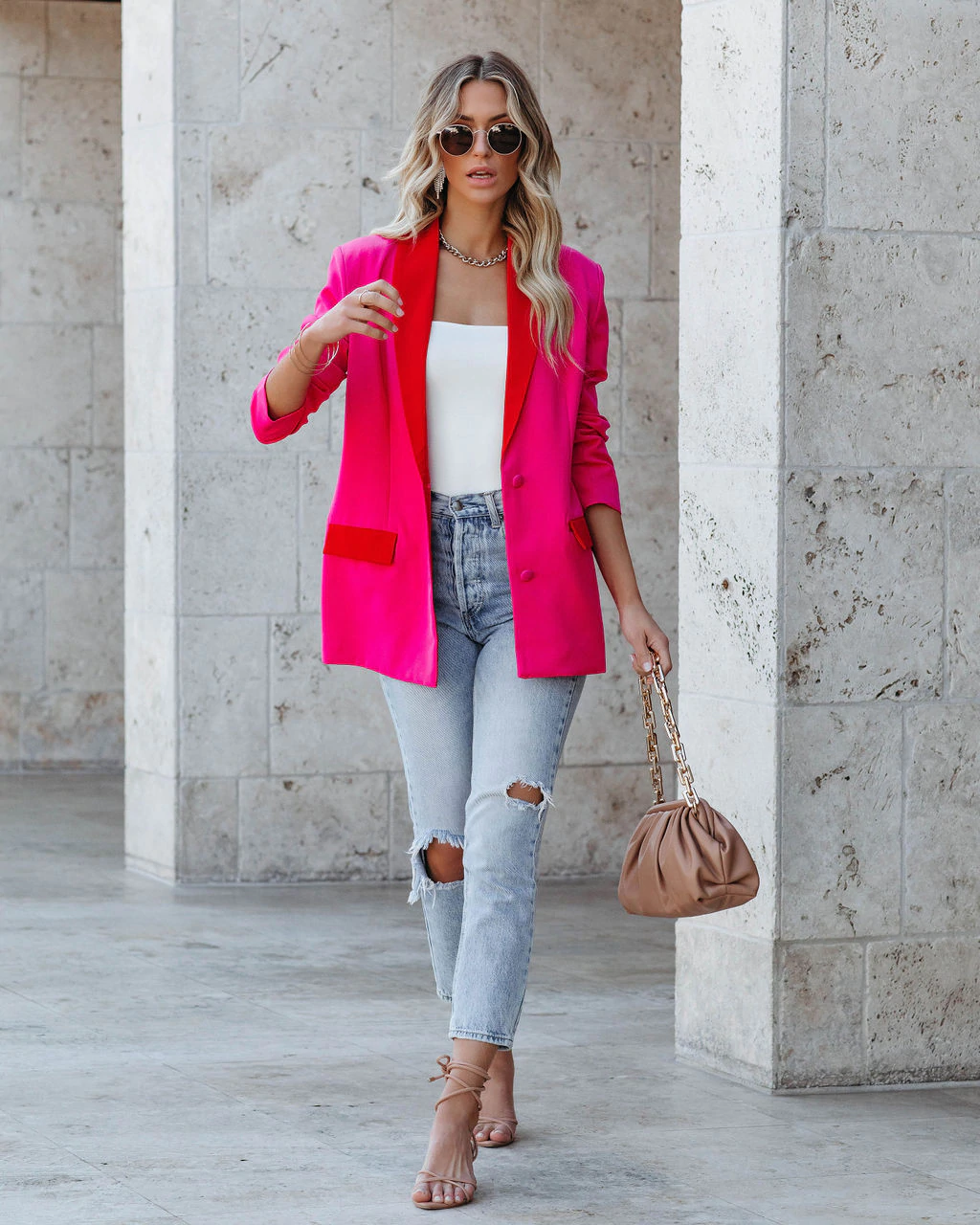 Blazer au design minoritaire pour femme