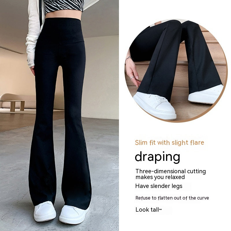 Spring And Autumn Skinny Shark Pants Outer Wear Black High Waist Slimming