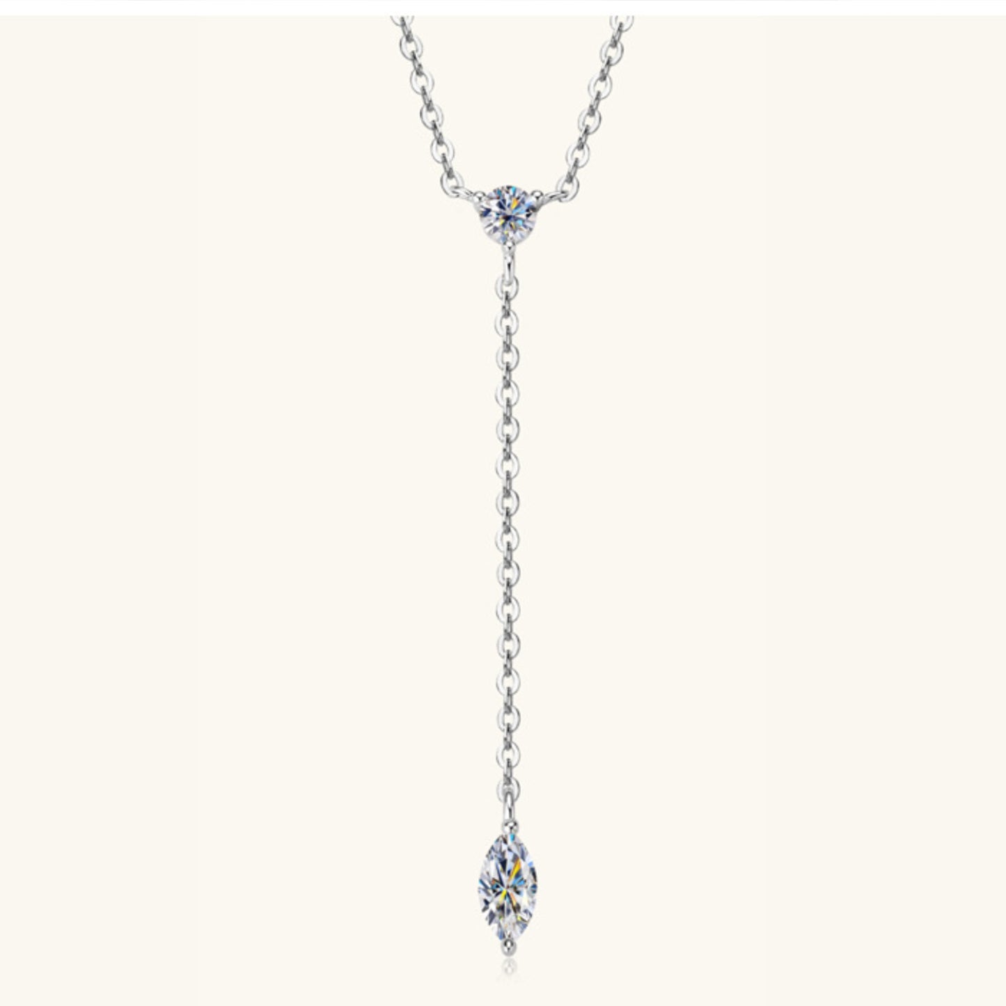 Collier en argent sterling 925 Moissanite