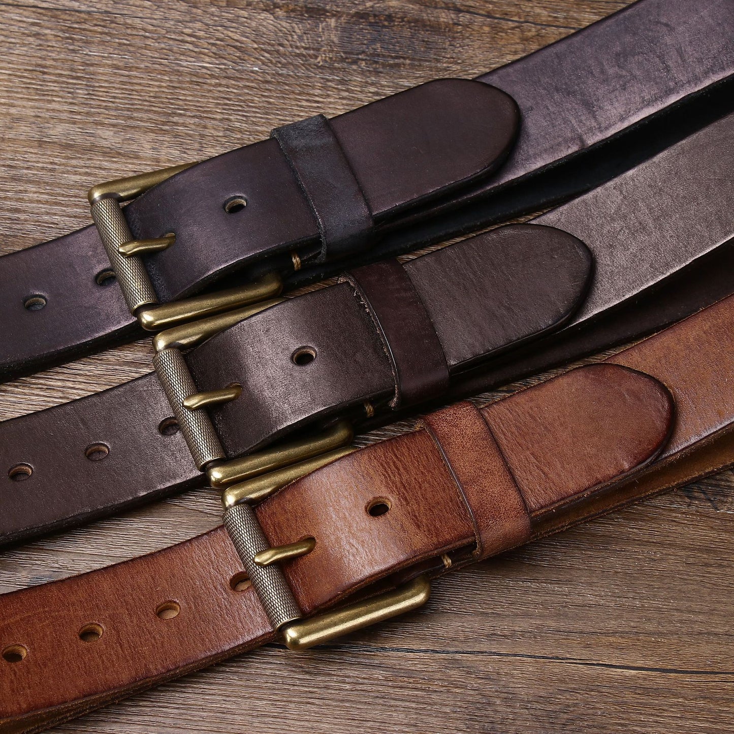 4CM Wide Handmade Widen And Thicken First Layer Cow Leather Belt