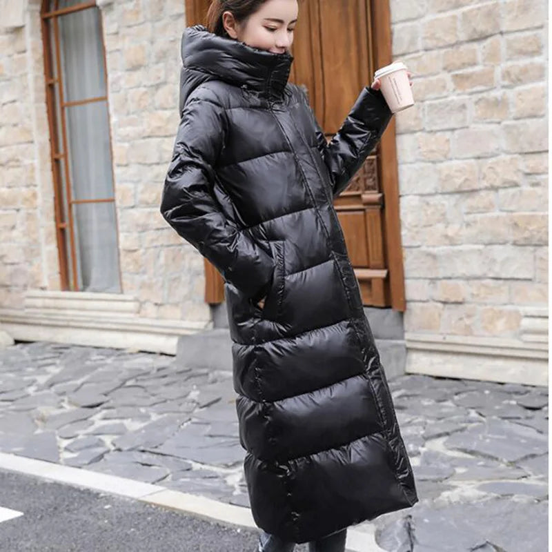 Manteau chaud en duvet de canard blanc pour femme, parka à capuche, de haute qualité, épais et chaud, collection hiver 2023