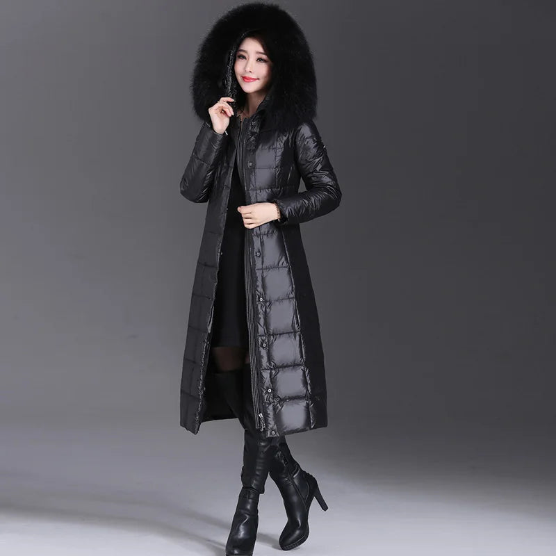 Duck Down Jacket Women Coat Winter Parka Warm Cloths High Quality Long Overcoat Thick Plus Size Outerwear Clothing Free Shipping