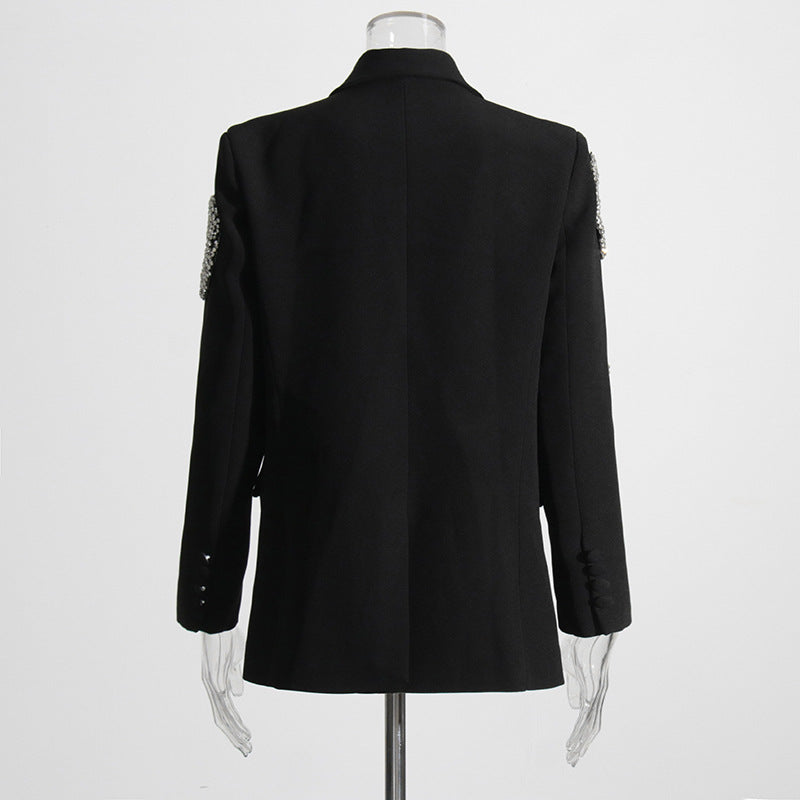 Primavera otoño coreano suelto recto mujeres asequible lujo arco costura Blazer mujeres