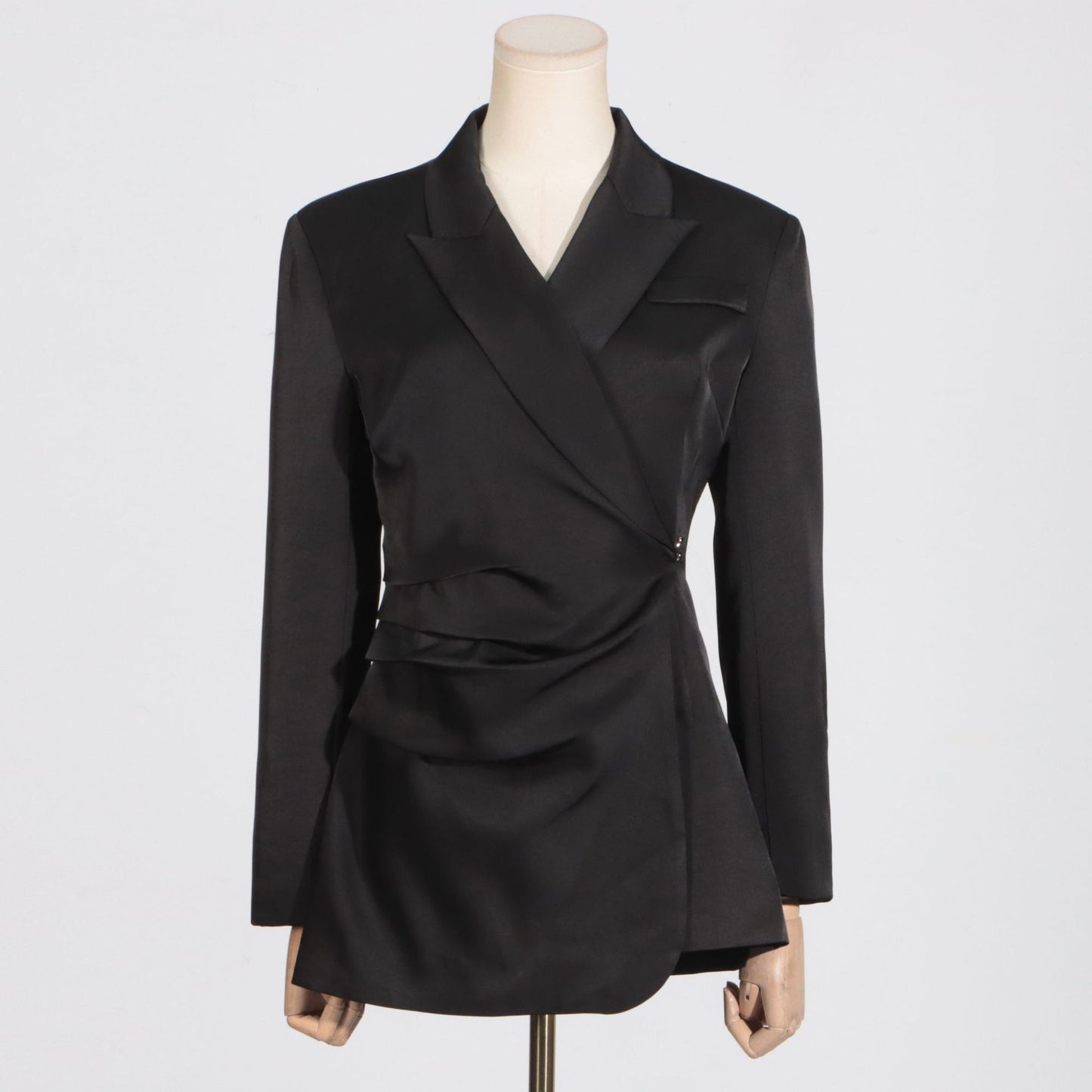 Blazer à la mode pour femme, petit blazer noir à manches longues et de haute qualité, pour l'automne