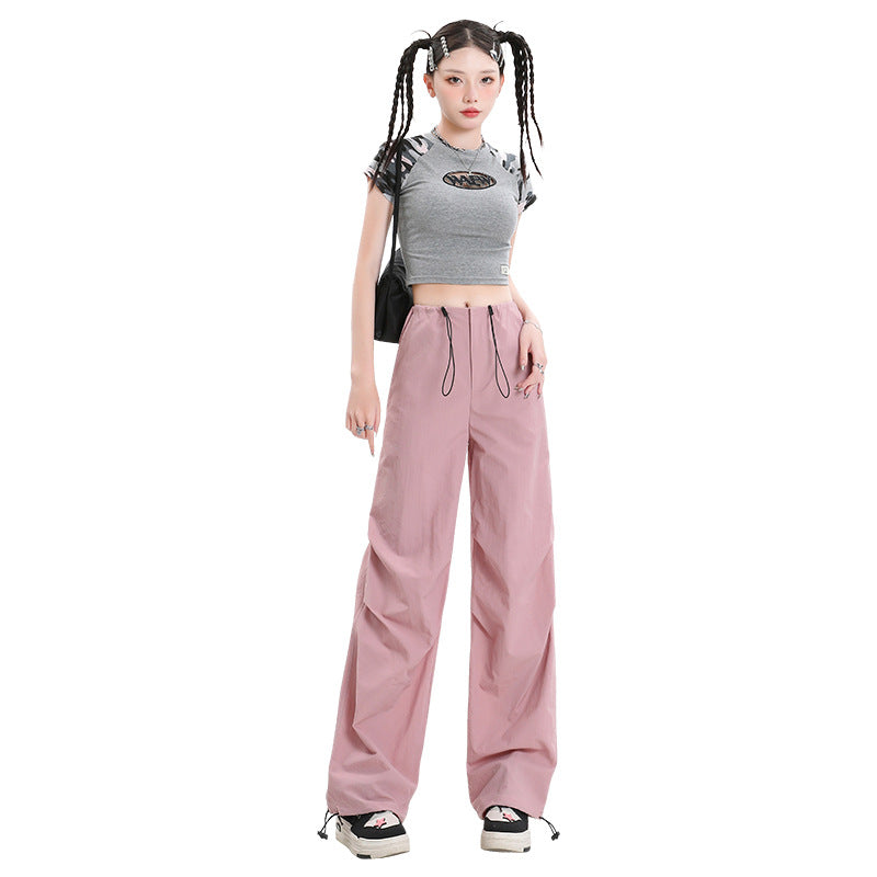 American Quick-drying Overalls Mopping Floor Wide Leg