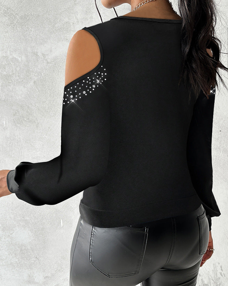 Women's Off-the-shoulder Long Sleeve Top