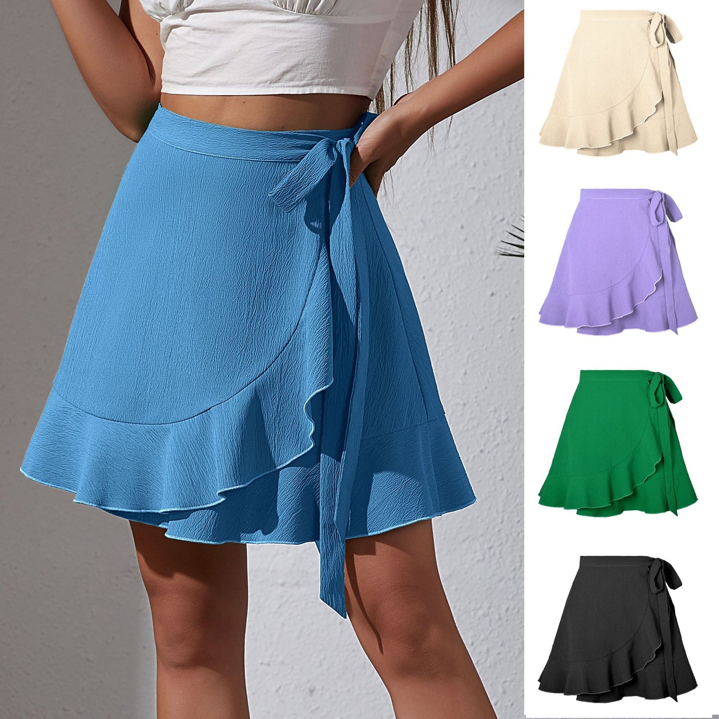 Women's One-piece Lace-up Skirt High Waist