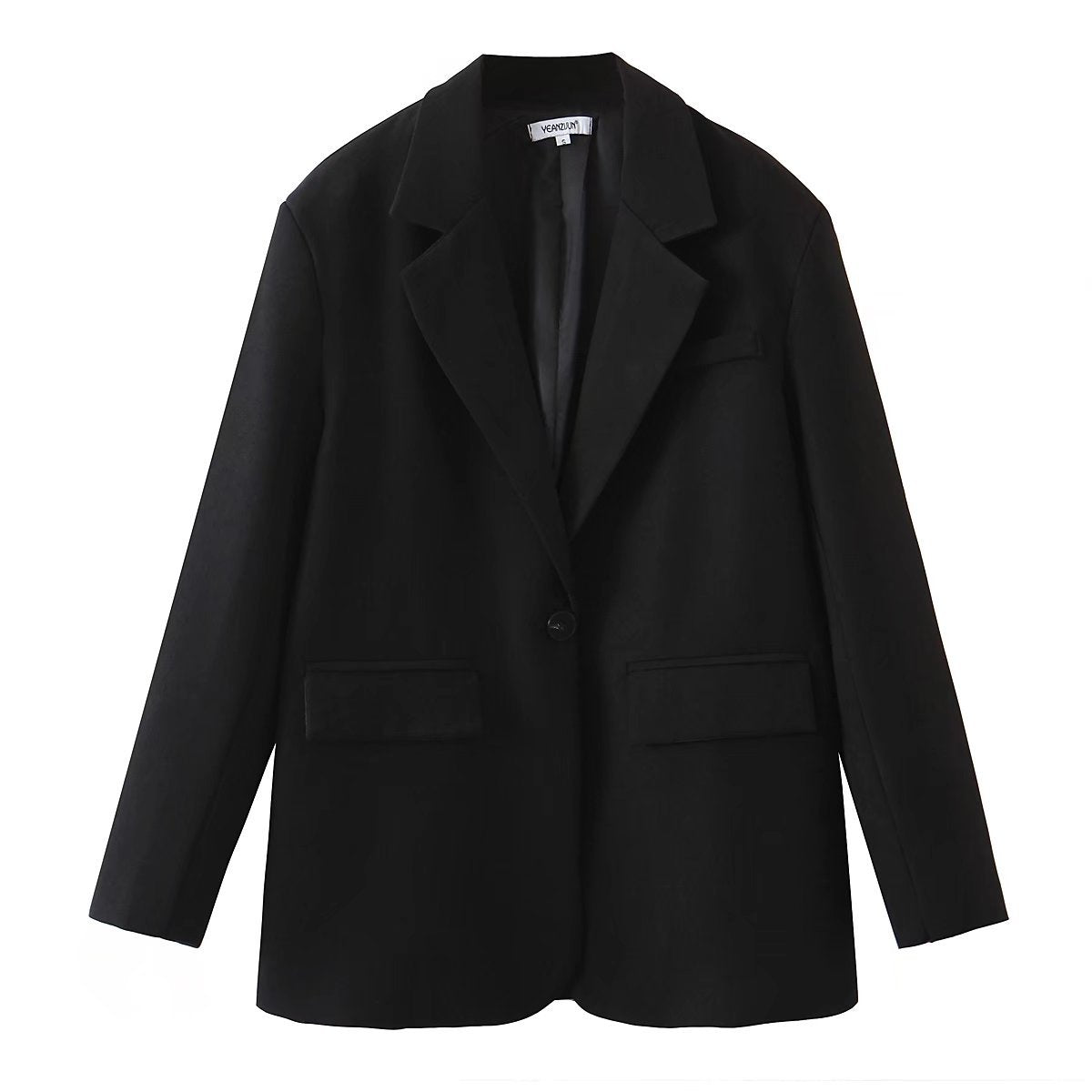 Femmes nouveau classique petit ami noir ample minceur Blazer haut Sping bureau rose Blazer