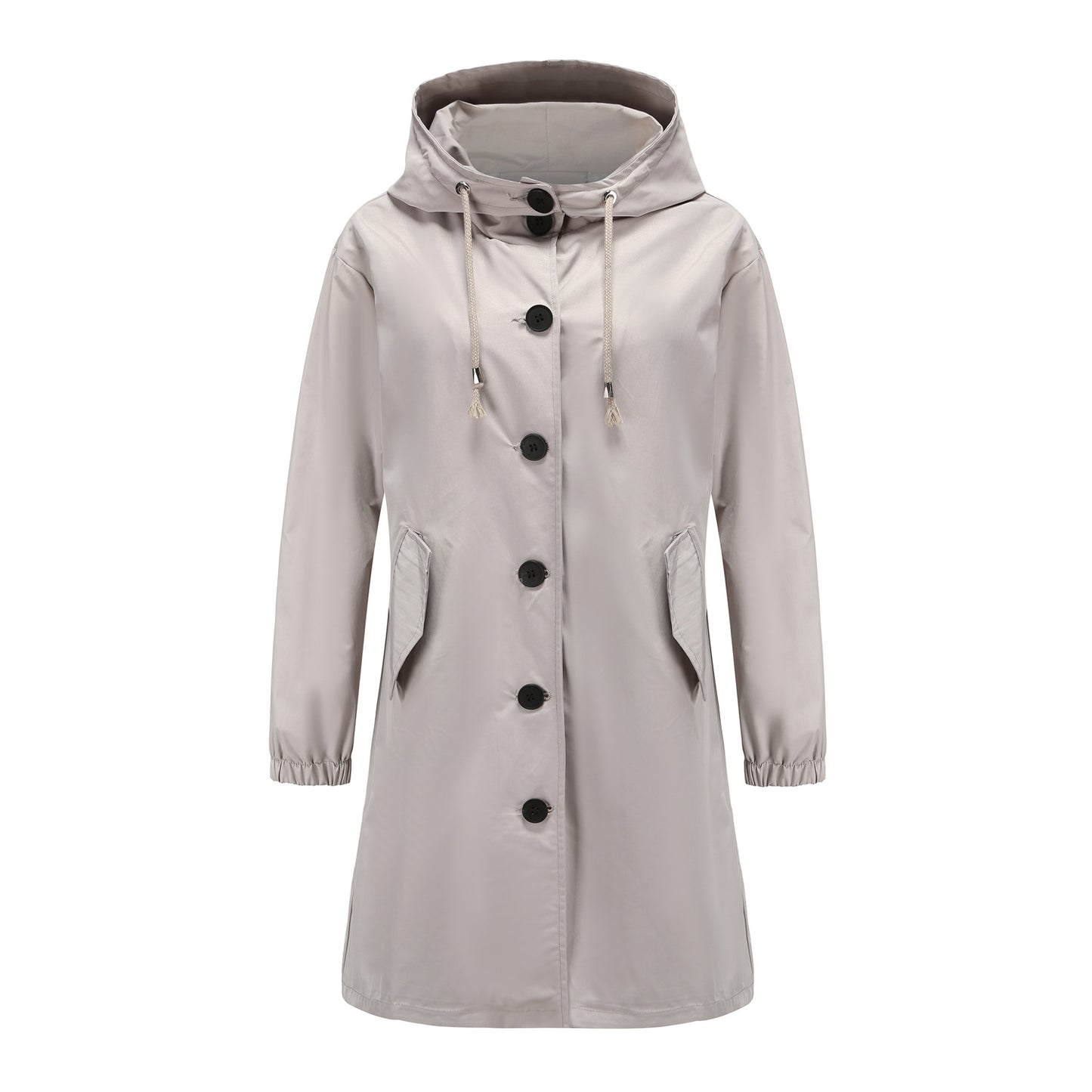 Otoño Invierno impermeable Anorak mujer Casual abrigo largo mujer suelta talla grande gabardina al aire libre