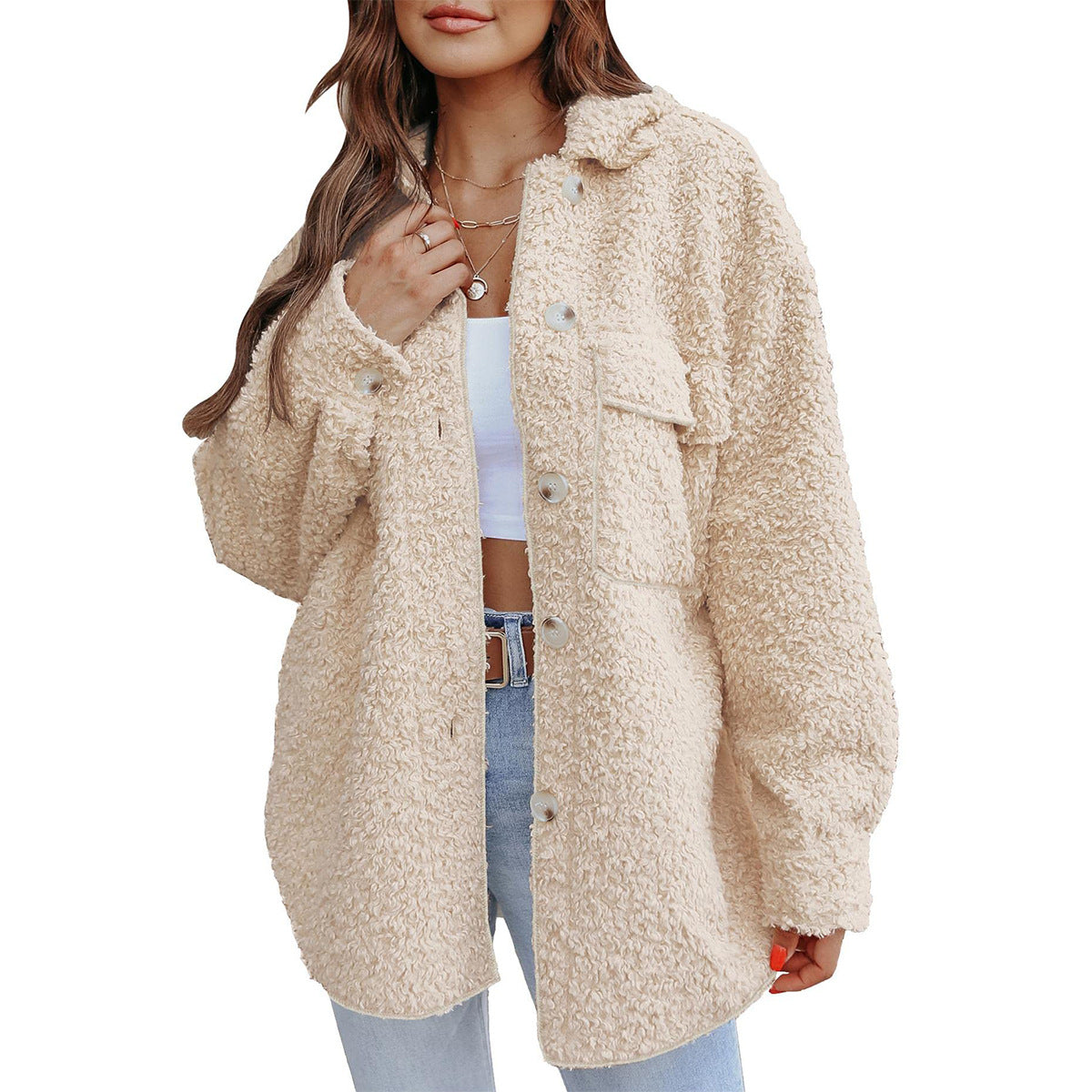 Woolen Women Warm Jacket Winter Turkish Fur Fleece