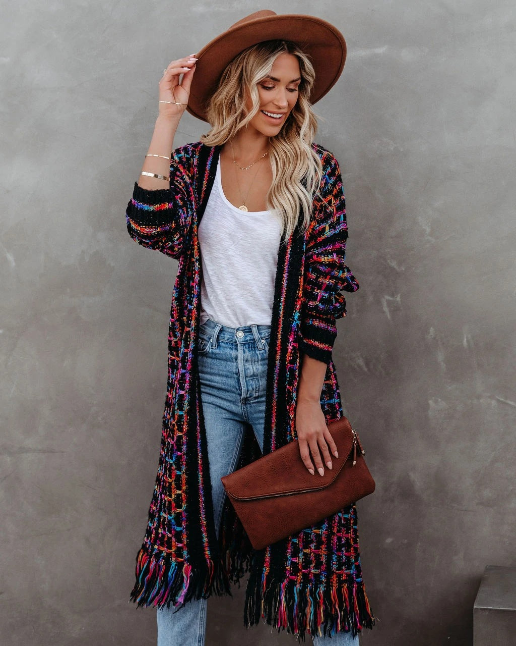 Winter Clothes Tassel Long Cardigan Sweater Women