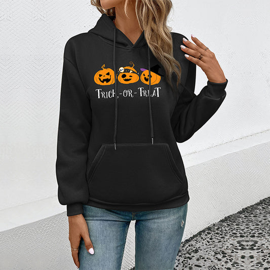 Suéter estampado de Halloween para mujer, ropa de otoño