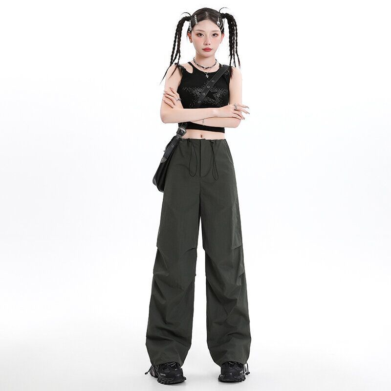 American Quick-drying Overalls Mopping Floor Wide Leg