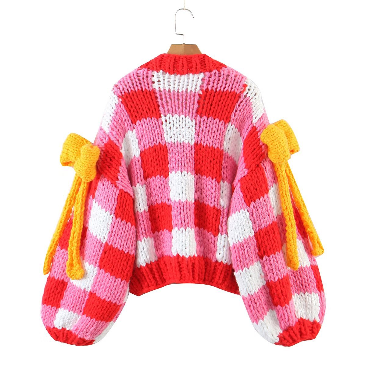 Autumn Handmade Pretty Girl Warrior Big Bow Sweater