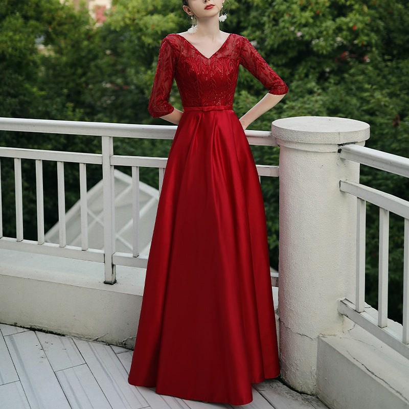 Vestido de noche elegante para fiesta de banquete para mujer