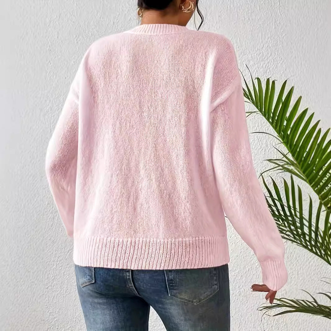 Suéter con estampado de amor para otoño e invierno