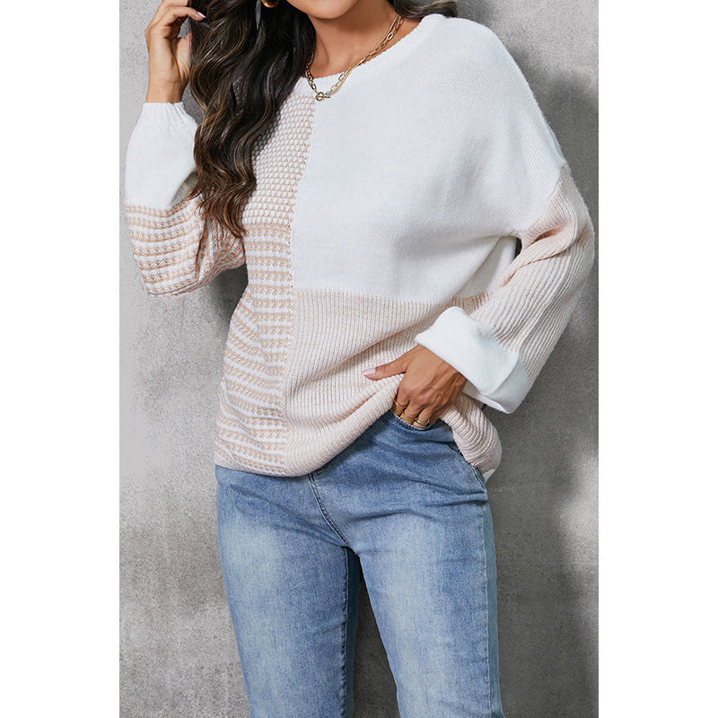 Autumn Knitted Drop Shoulder Sweater Women Hollow Out Cutout out Tied Long Sleeved Top Women