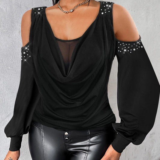 Women's Off-the-shoulder Long Sleeve Top