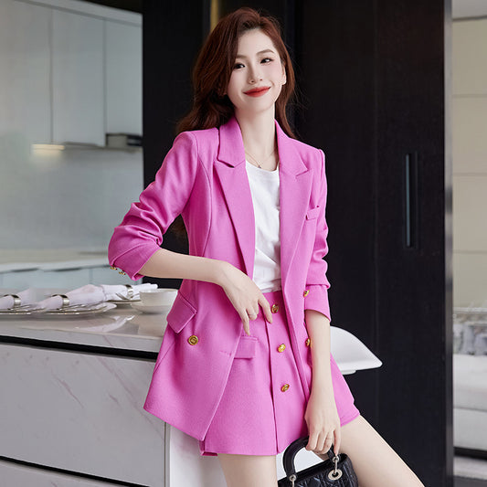 Women's Rose Red Suit Jacket