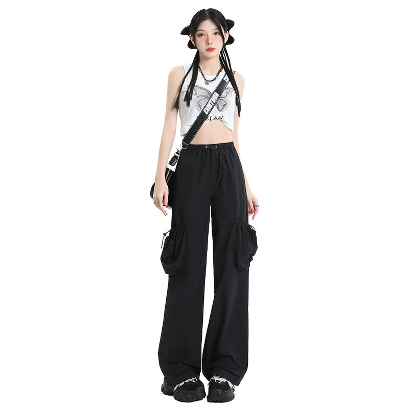 American Parachute Overalls Thin High Top Sports Tactical Pants