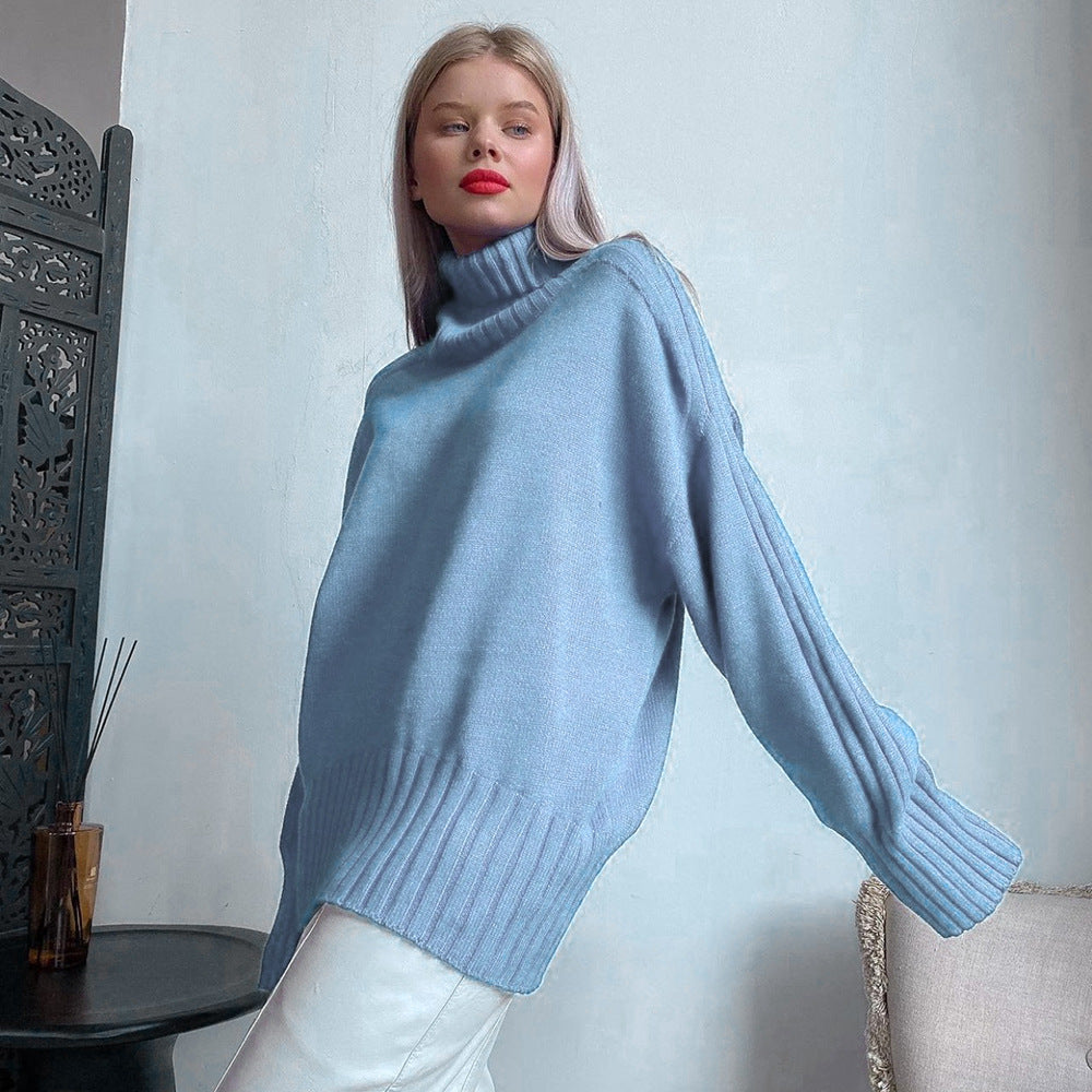 Vêtements pour femmes Haut de couleur unie Pull classique simple