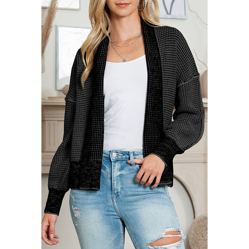 Automne hiver diamant à carreaux Cardigan pull femmes en chaud vêtements coupe large tricots femmes