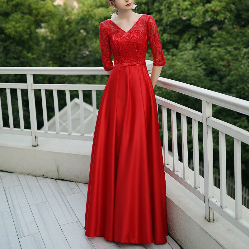 Vestido de noche elegante para fiesta de banquete para mujer