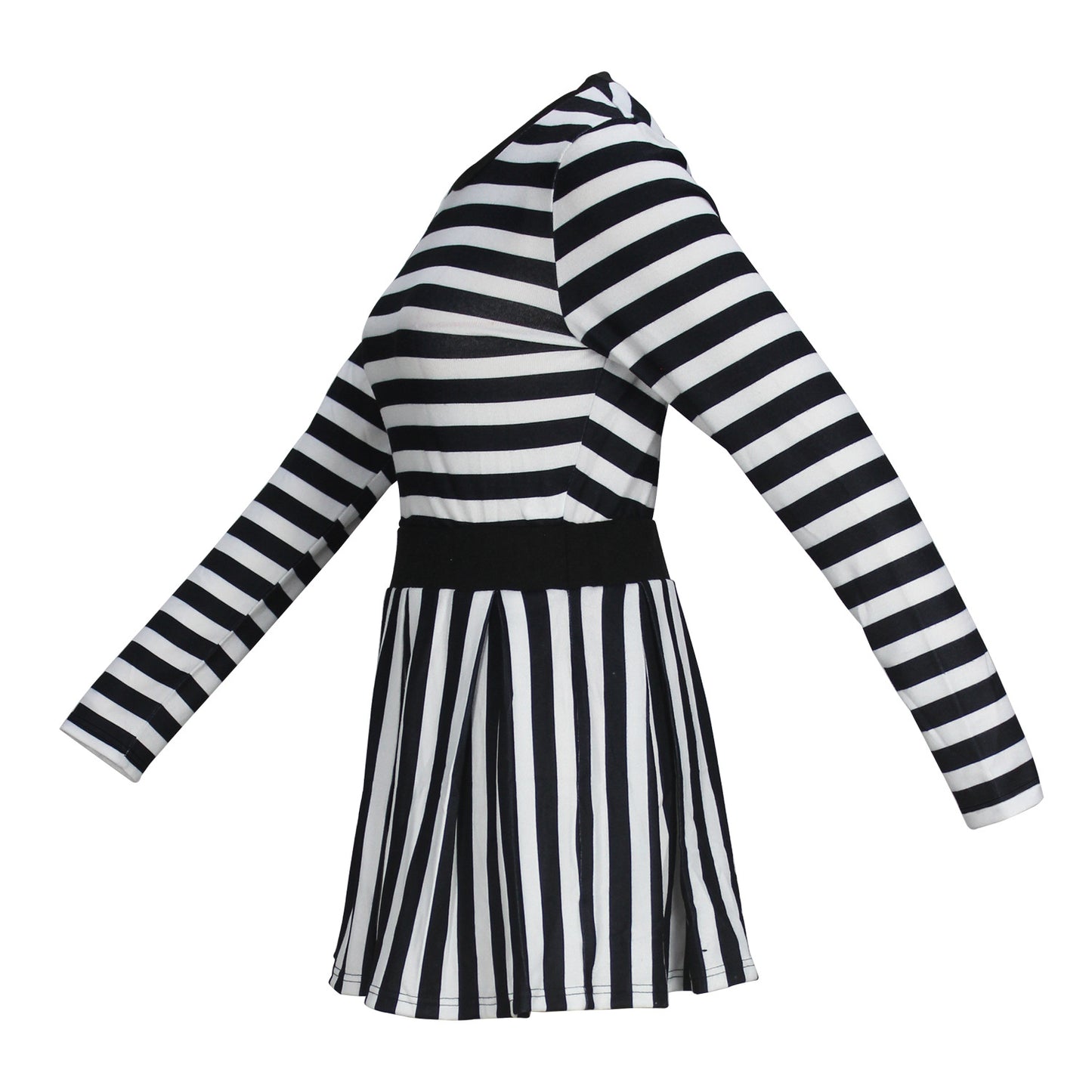 Spring Autumn Winter Women Clothing Striped Casual Long Sleeve round Neck Top Two Piece Set