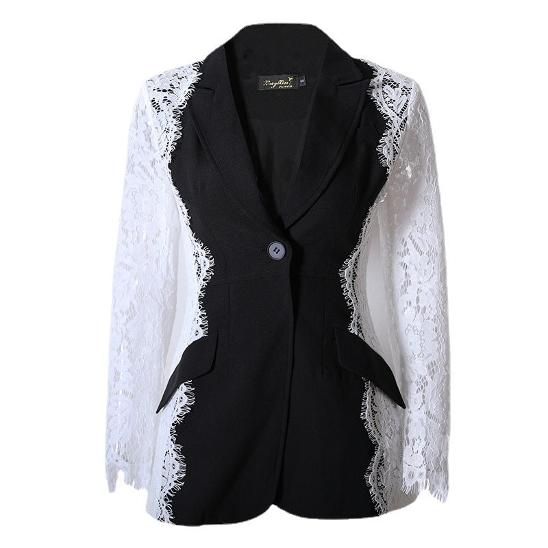 Special-interest Design Autumn Women's Fashionable Lace Long-sleeved Jacket