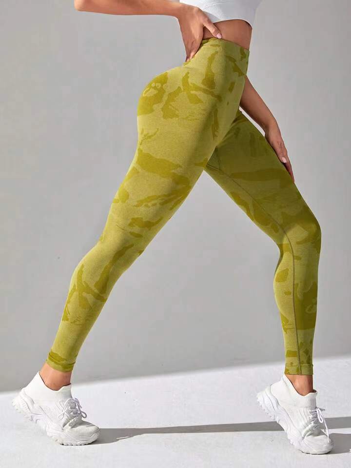 Pantalones de yoga de camuflaje para deportes al aire libre para mujeres