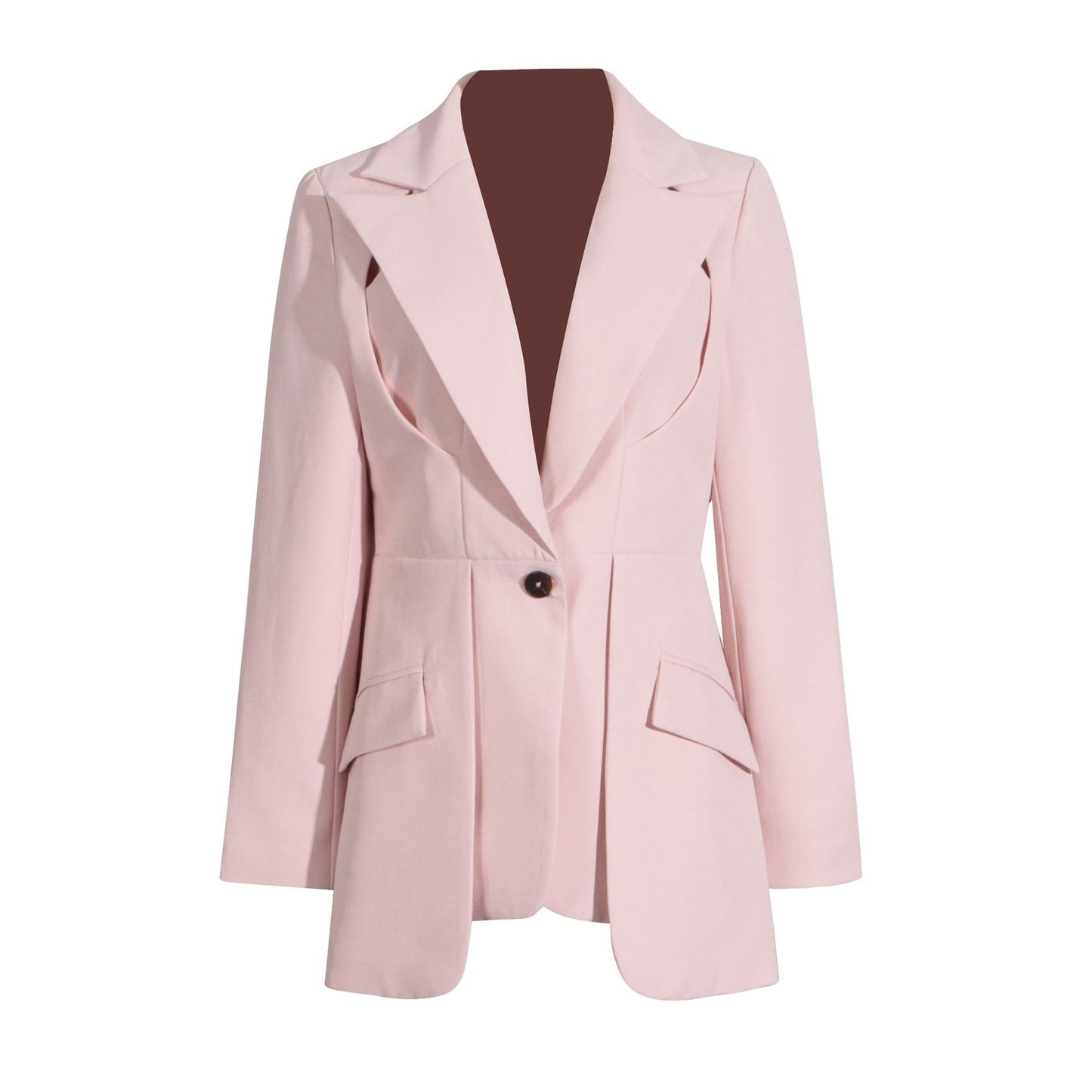 Elegant Small Blazer Women Autumn Comfort Casual Irregular Asymmetric Cinched Graceful Blazer