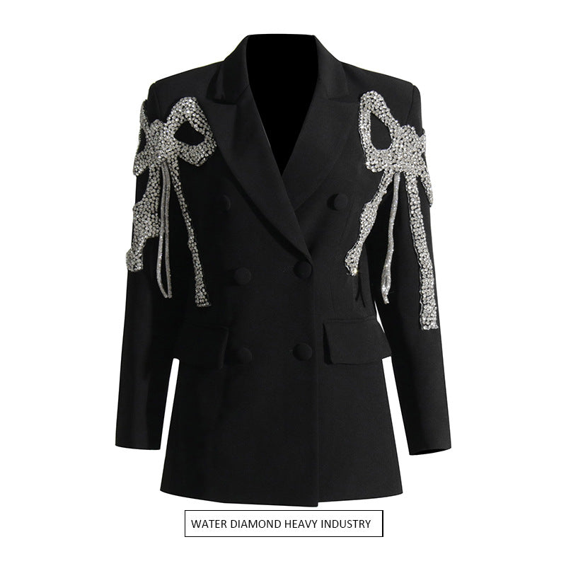 Primavera otoño coreano suelto recto mujeres asequible lujo arco costura Blazer mujeres