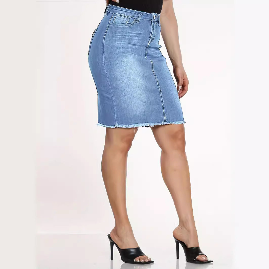 Denim Package Hip Skirt Women's Slimming