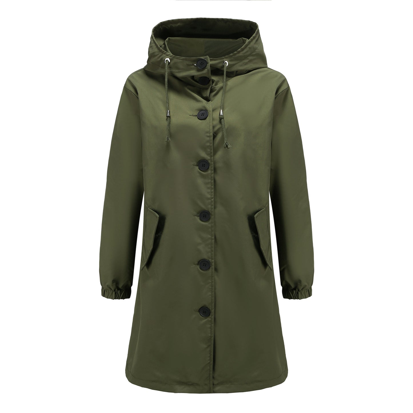 Otoño Invierno impermeable Anorak mujer Casual abrigo largo mujer suelta talla grande gabardina al aire libre