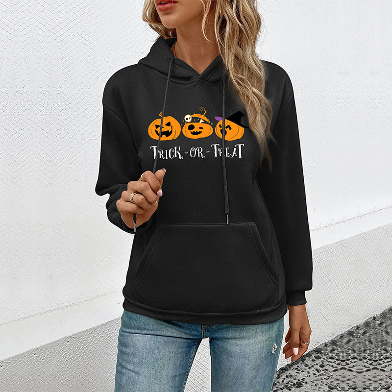 Suéter estampado de Halloween para mujer, ropa de otoño