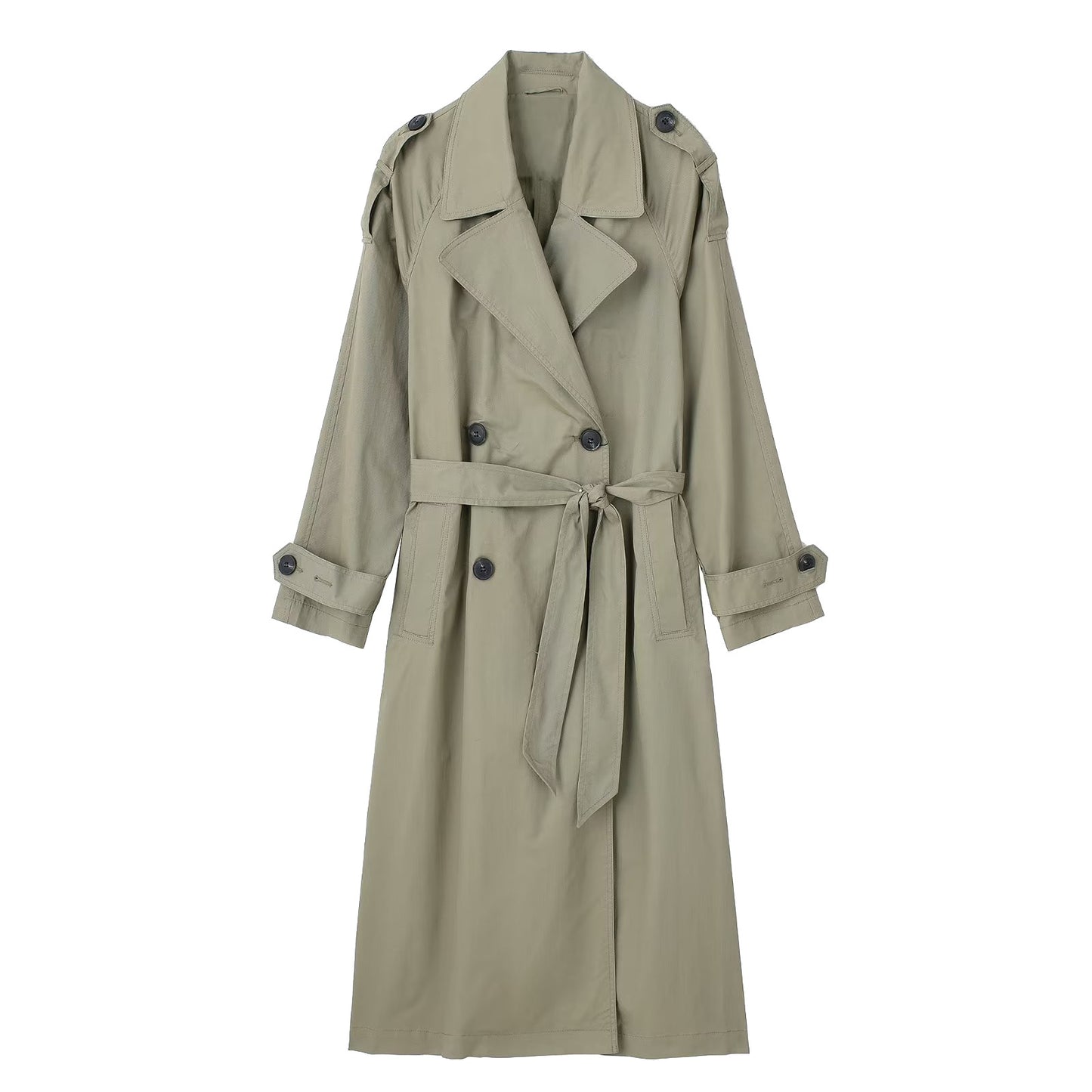 Vêtements français pour femmes, Trench-Coat croisé à col ceinture