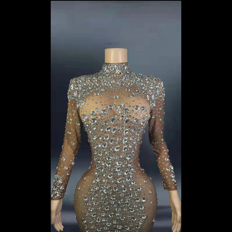 Robe à strass pour femmes, robe de bal serrée