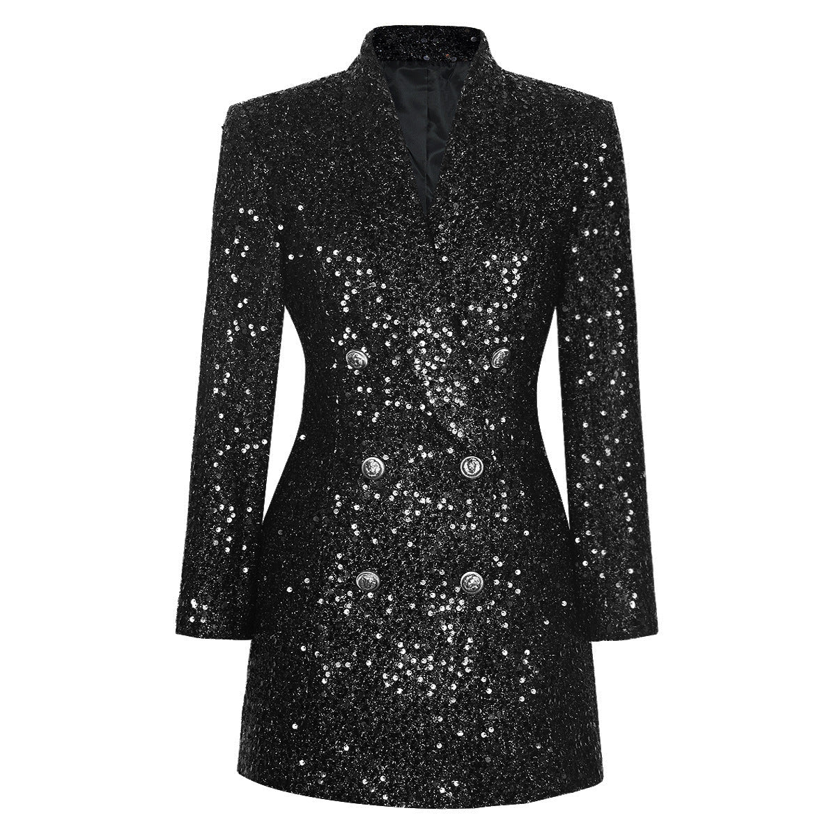 Automne hiver broderie lourde Sequ taille coupe minceur haut de gamme qualité femmes d'affaires Blazer haut